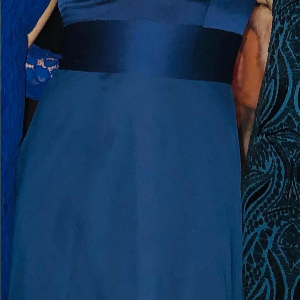 David's Bridal Royal Blue Maxi Dress
